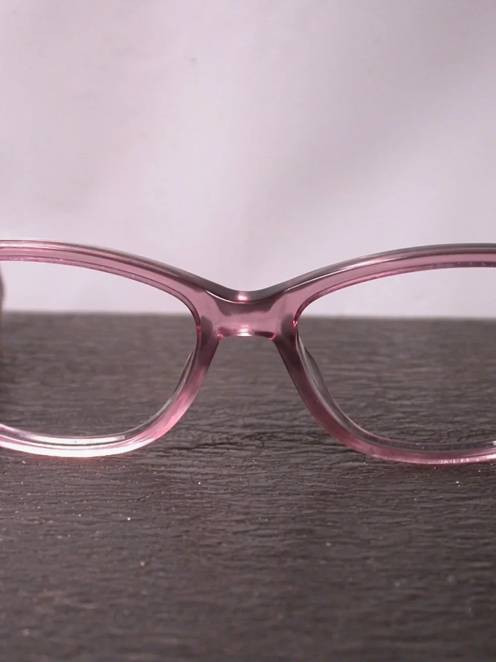 State Optical Drexel Pink Clear Cloud Stone Eyeglasses Frames Made in USA